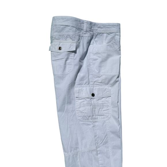 Tommy Hilfiger Cropped Cargo Pants Women’s 10 White 100% Cotton Lightweight - Picture 5 of 16